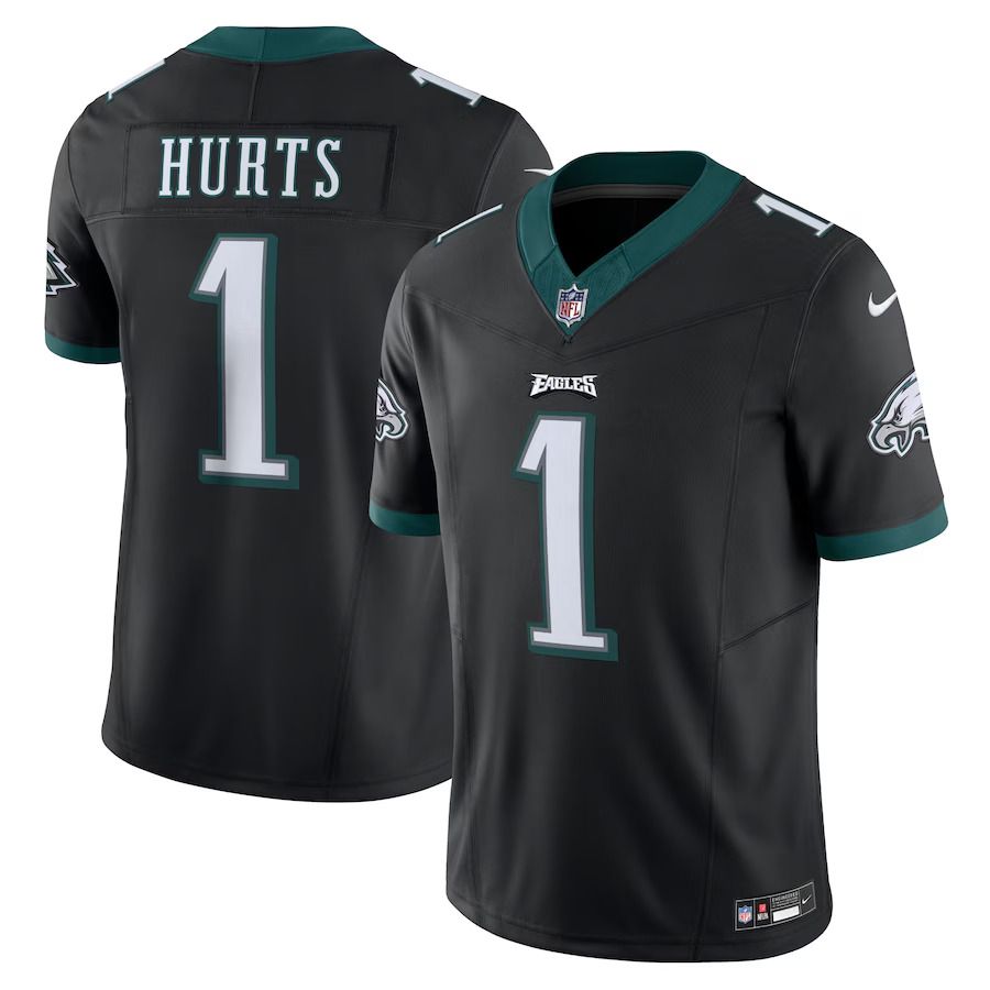 Men Philadelphia Eagles 1 Jalen Hurts Nike Black Vapor F.U.S.E. Limited NFL Jersey